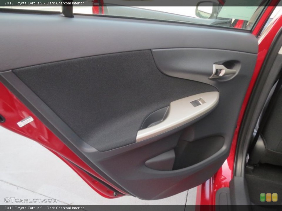 Dark Charcoal Interior Door Panel for the 2013 Toyota Corolla S #76194620