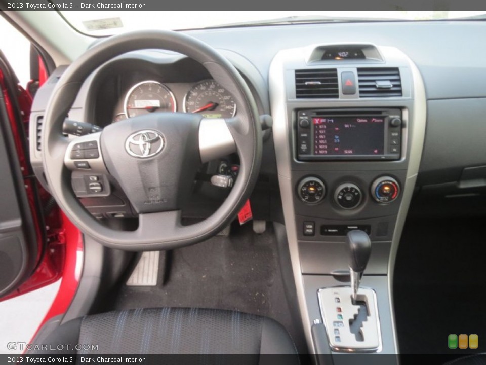 Dark Charcoal Interior Dashboard for the 2013 Toyota Corolla S #76194719