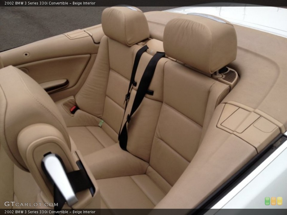 Beige Interior Rear Seat for the 2002 BMW 3 Series 330i Convertible #76195952