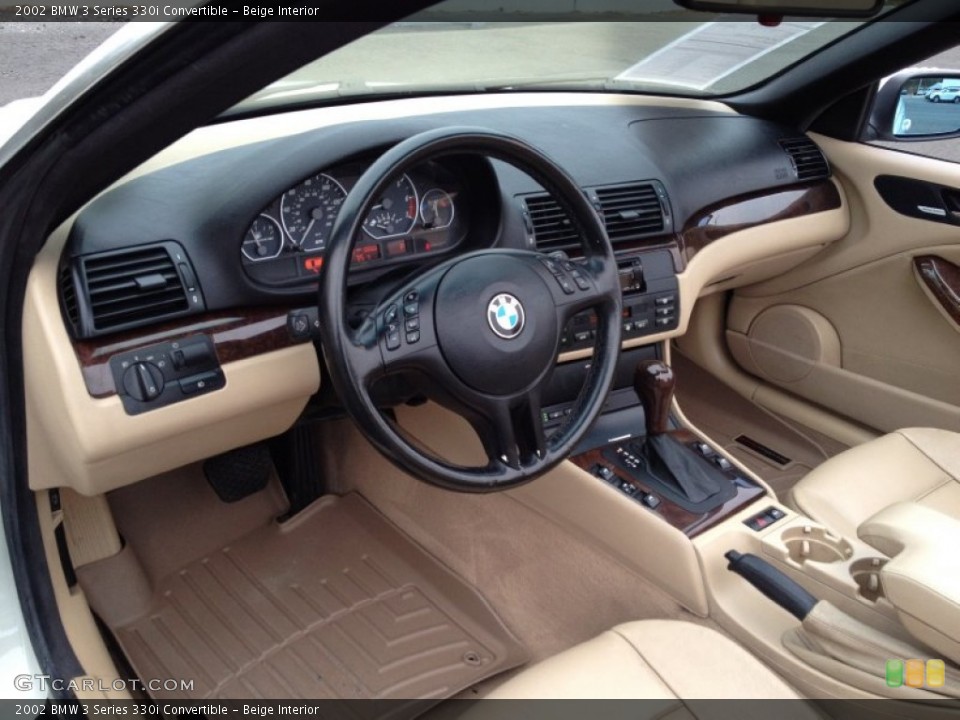 Beige Interior Prime Interior for the 2002 BMW 3 Series 330i Convertible #76195969