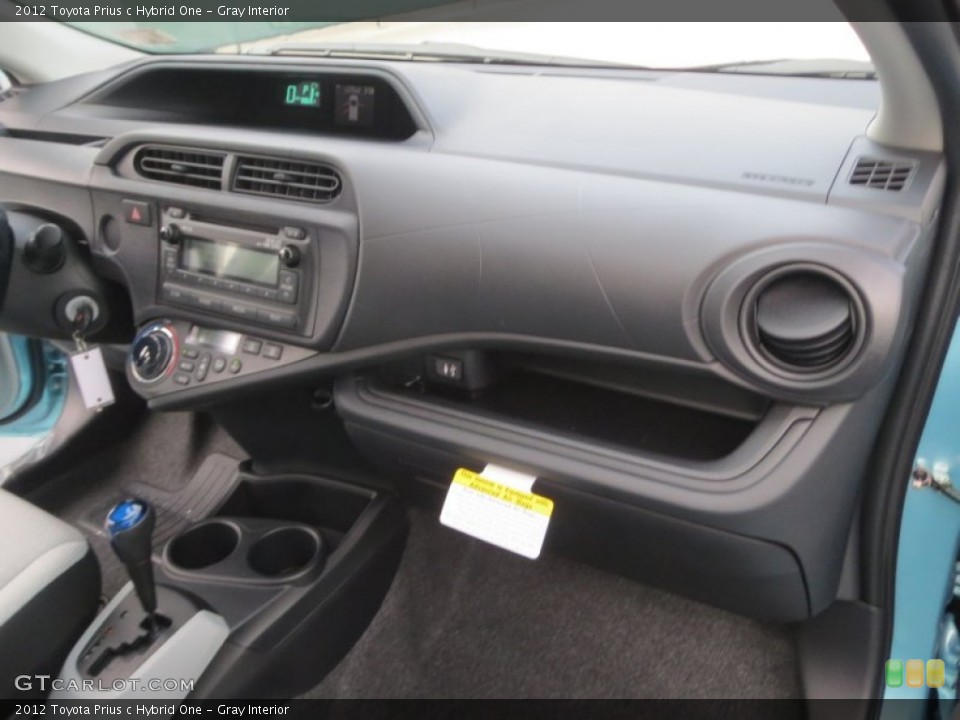 Gray Interior Dashboard for the 2012 Toyota Prius c Hybrid One #76198970