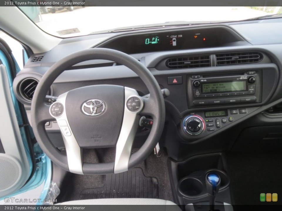 Gray Interior Dashboard for the 2012 Toyota Prius c Hybrid One #76199177