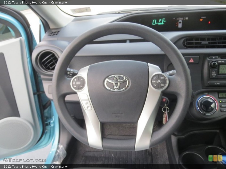 Gray Interior Steering Wheel for the 2012 Toyota Prius c Hybrid One #76199444