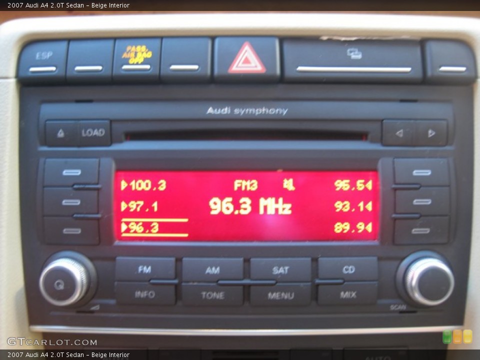 Beige Interior Audio System for the 2007 Audi A4 2.0T Sedan #76199558