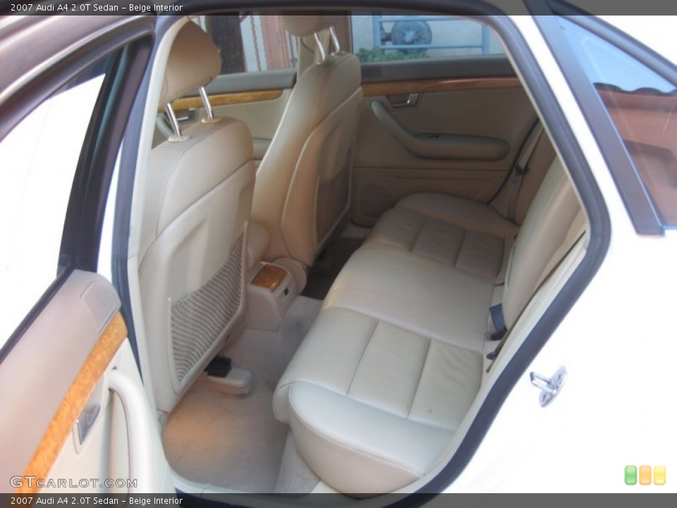 Beige Interior Rear Seat for the 2007 Audi A4 2.0T Sedan #76199623