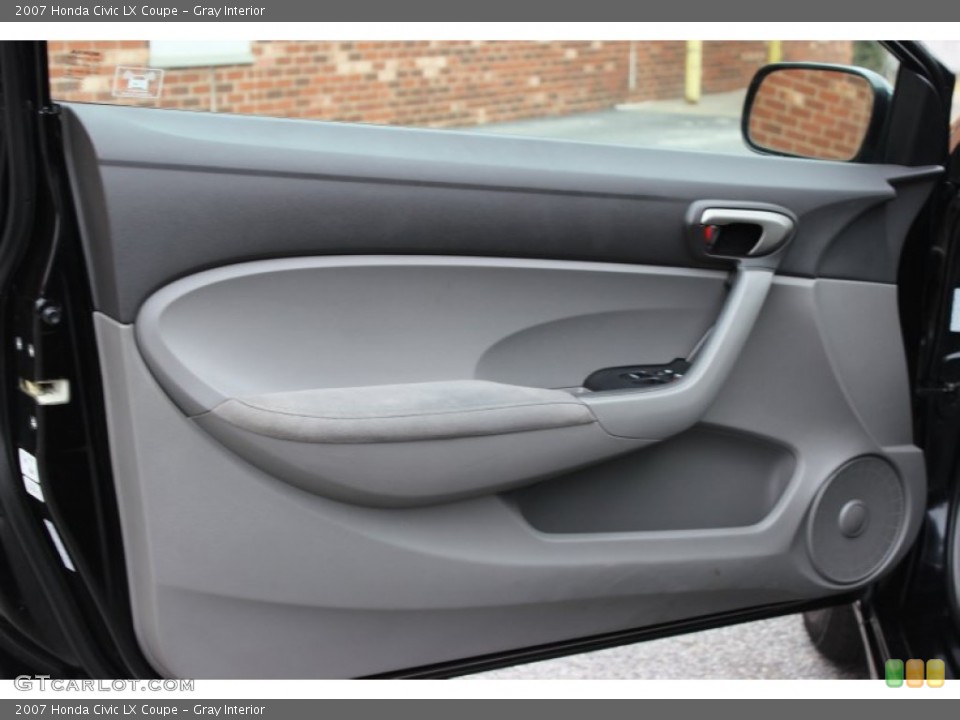 Gray Interior Door Panel for the 2007 Honda Civic LX Coupe #76201595