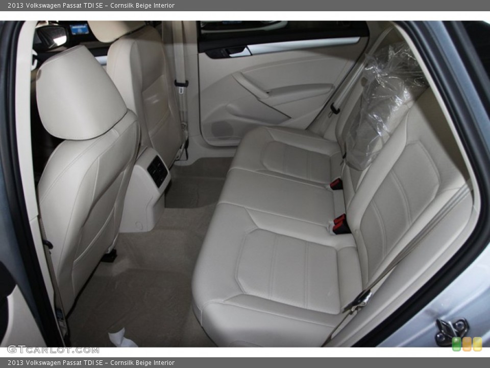 Cornsilk Beige Interior Rear Seat for the 2013 Volkswagen Passat TDI SE #76203092