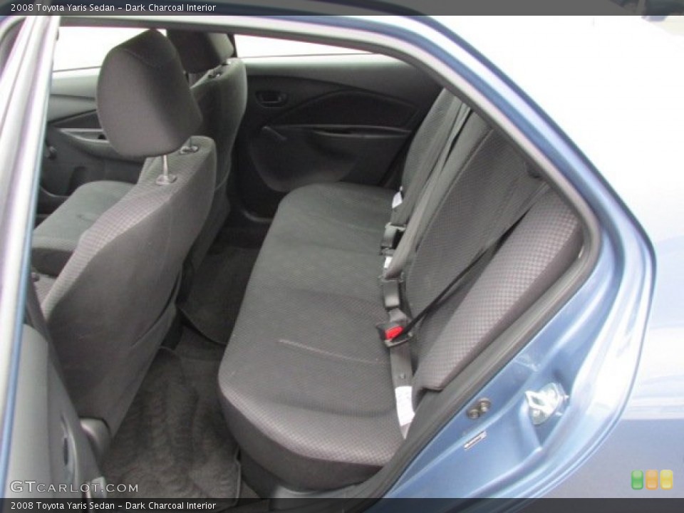 Dark Charcoal Interior Rear Seat for the 2008 Toyota Yaris Sedan #76203647