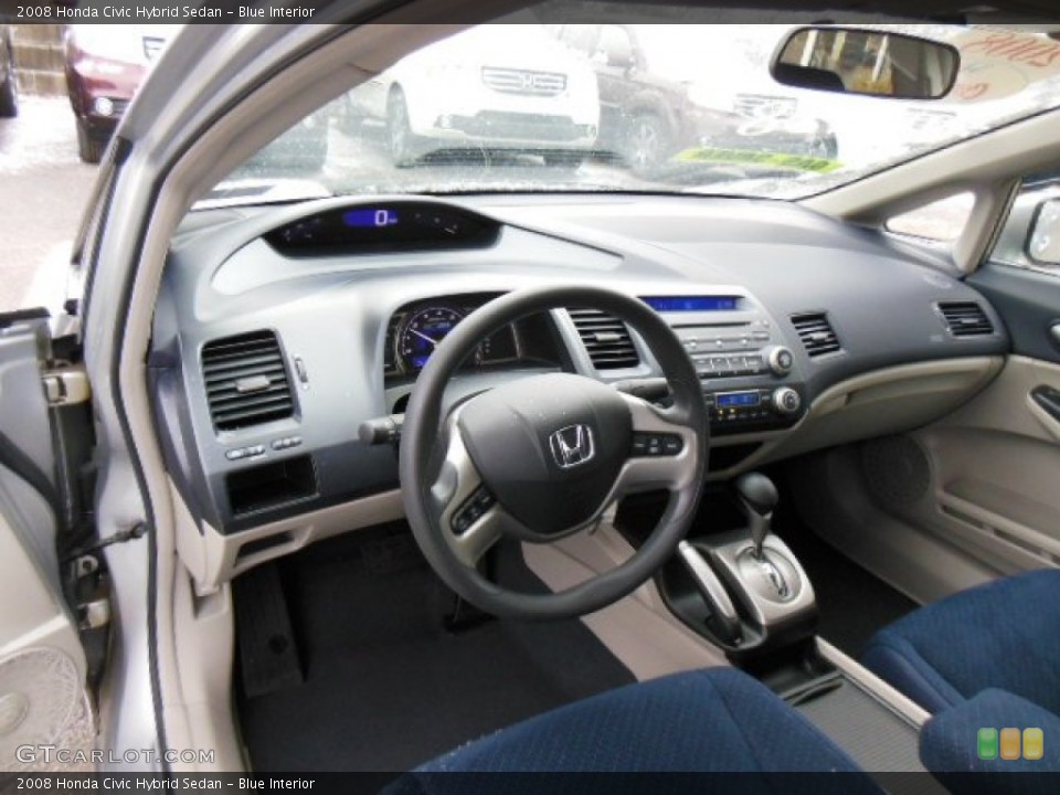 Blue Interior Dashboard for the 2008 Honda Civic Hybrid Sedan #76204679