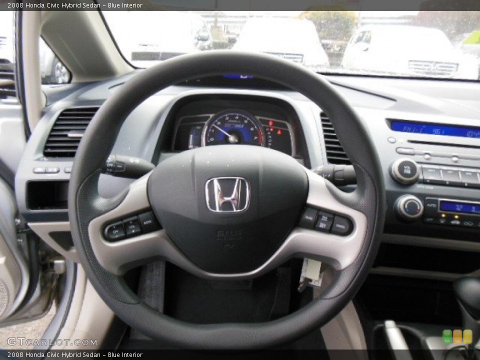 Blue Interior Steering Wheel for the 2008 Honda Civic Hybrid Sedan #76204757