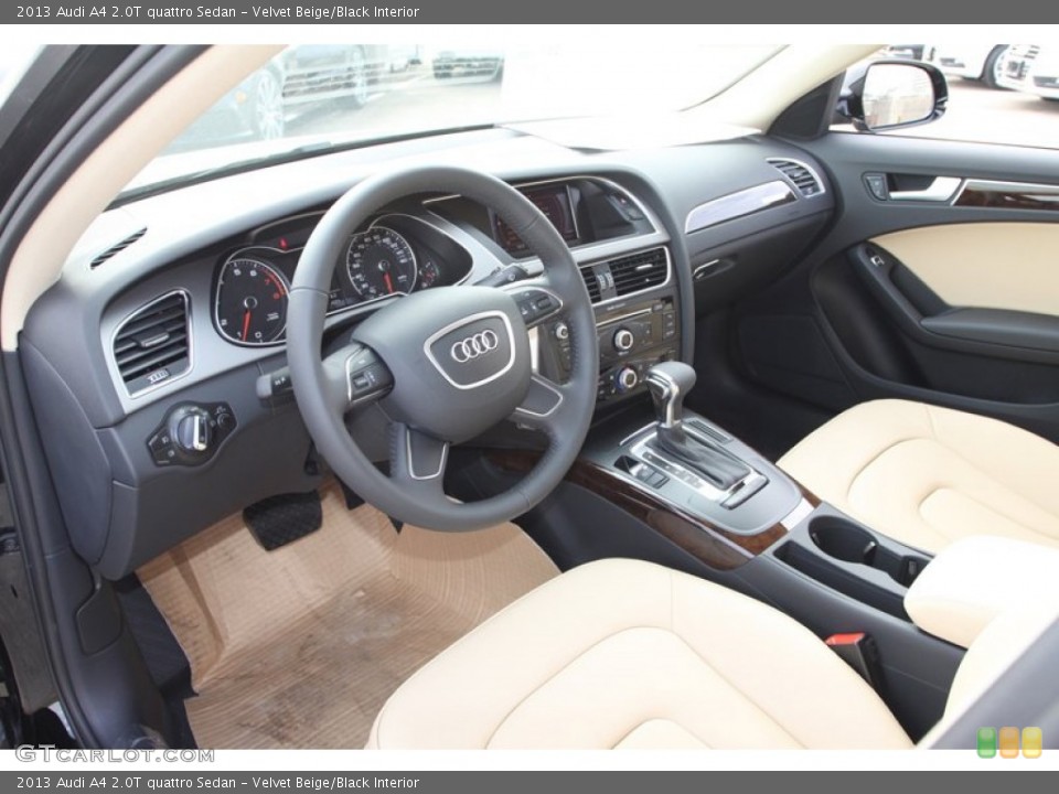 Velvet Beige/Black Interior Prime Interior for the 2013 Audi A4 2.0T quattro Sedan #76209584