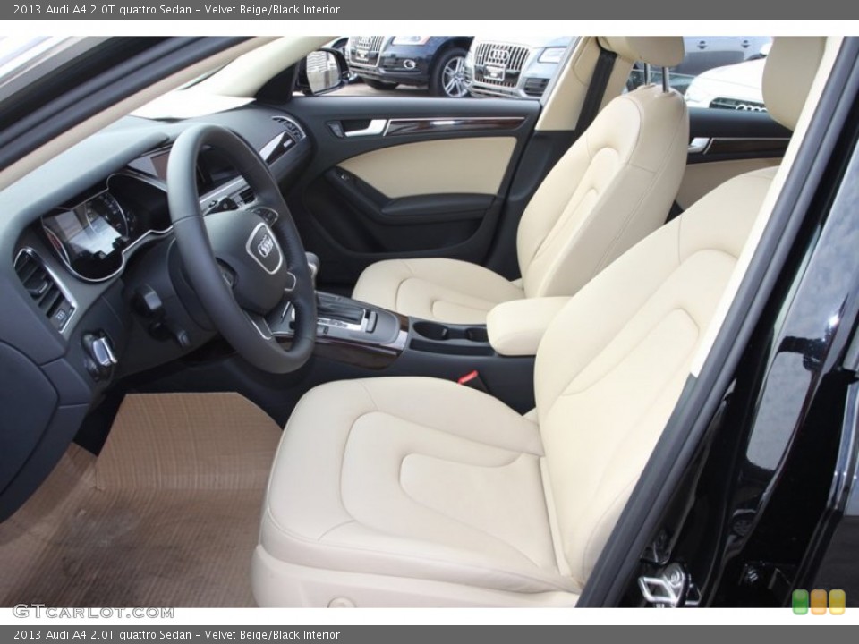 Velvet Beige/Black Interior Front Seat for the 2013 Audi A4 2.0T quattro Sedan #76209596
