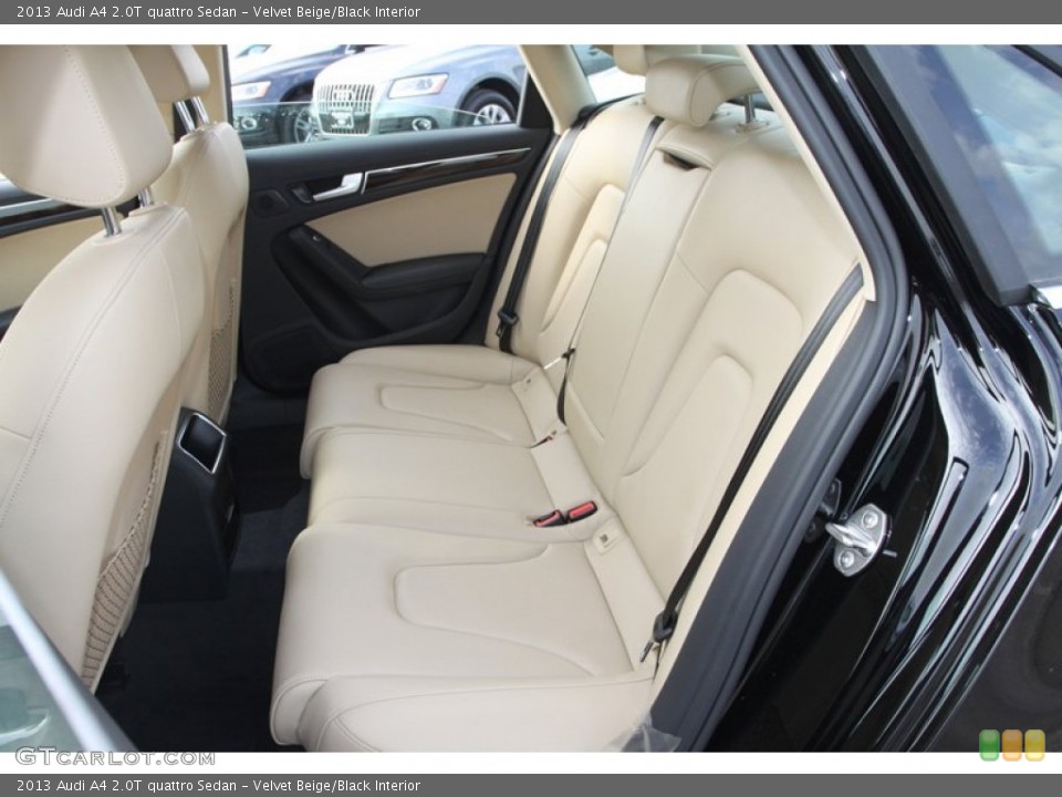 Velvet Beige/Black Interior Rear Seat for the 2013 Audi A4 2.0T quattro Sedan #76209611