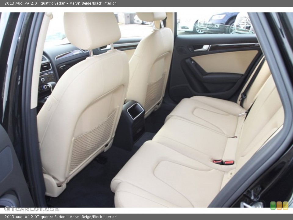 Velvet Beige/Black Interior Rear Seat for the 2013 Audi A4 2.0T quattro Sedan #76209626