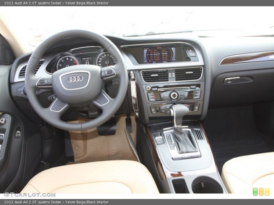 Velvet Beige/Black Interior Dashboard for the 2013 Audi A4 2.0T quattro Sedan #76209634