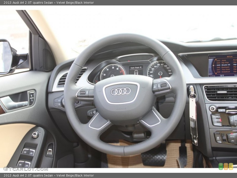 Velvet Beige/Black Interior Steering Wheel for the 2013 Audi A4 2.0T quattro Sedan #76209650