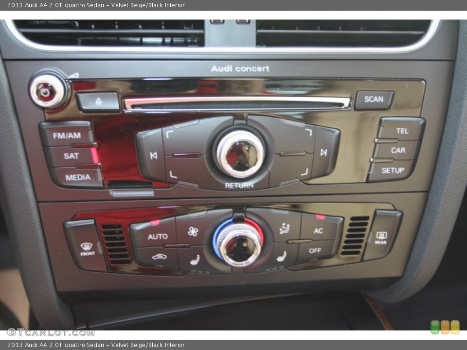 Velvet Beige/Black Interior Controls for the 2013 Audi A4 2.0T quattro Sedan #76209675