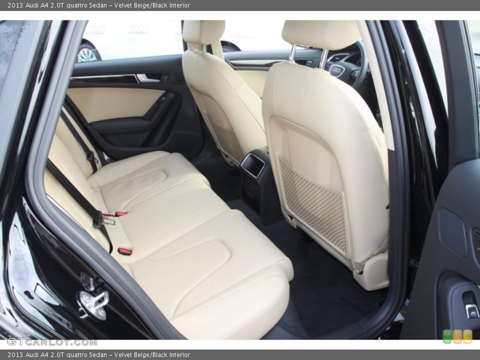 Velvet Beige/Black Interior Rear Seat for the 2013 Audi A4 2.0T quattro Sedan #76209710