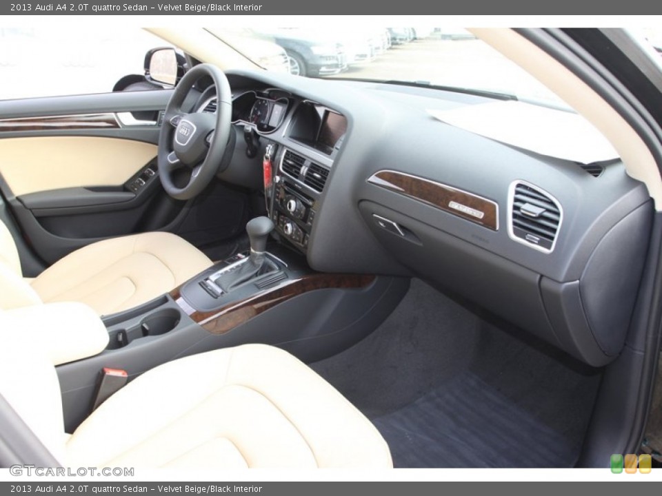 Velvet Beige/Black Interior Dashboard for the 2013 Audi A4 2.0T quattro Sedan #76209746
