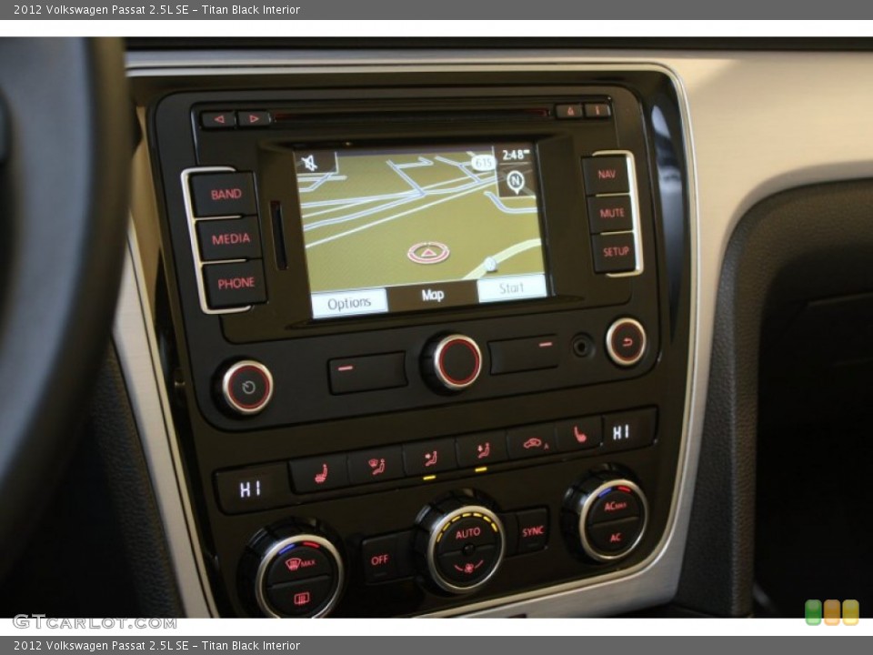 Titan Black Interior Navigation for the 2012 Volkswagen Passat 2.5L SE #76210667