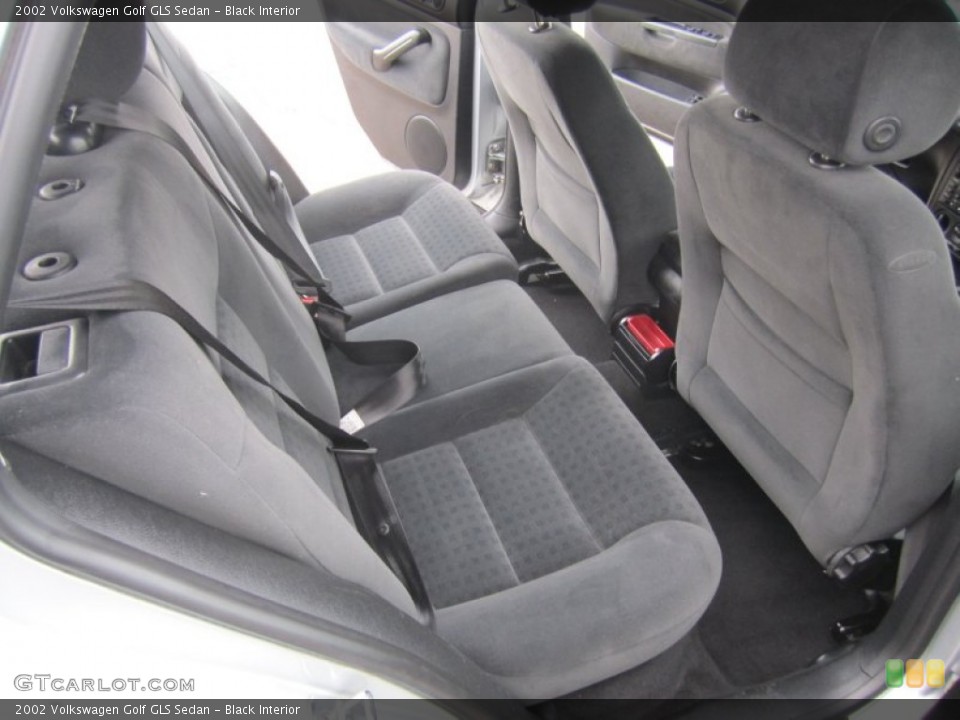 Black Interior Rear Seat for the 2002 Volkswagen Golf GLS Sedan #76213346
