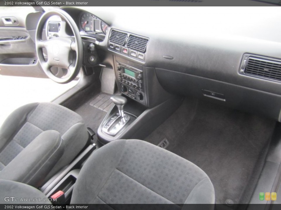 Black Interior Dashboard for the 2002 Volkswagen Golf GLS Sedan #76213406