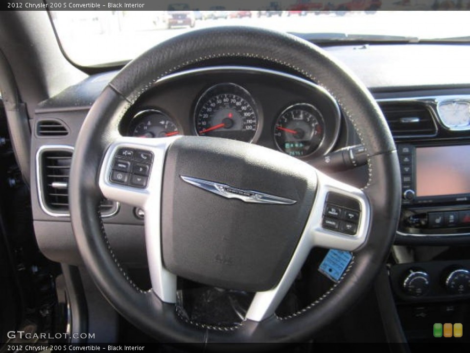 Black Interior Steering Wheel for the 2012 Chrysler 200 S Convertible #76213430