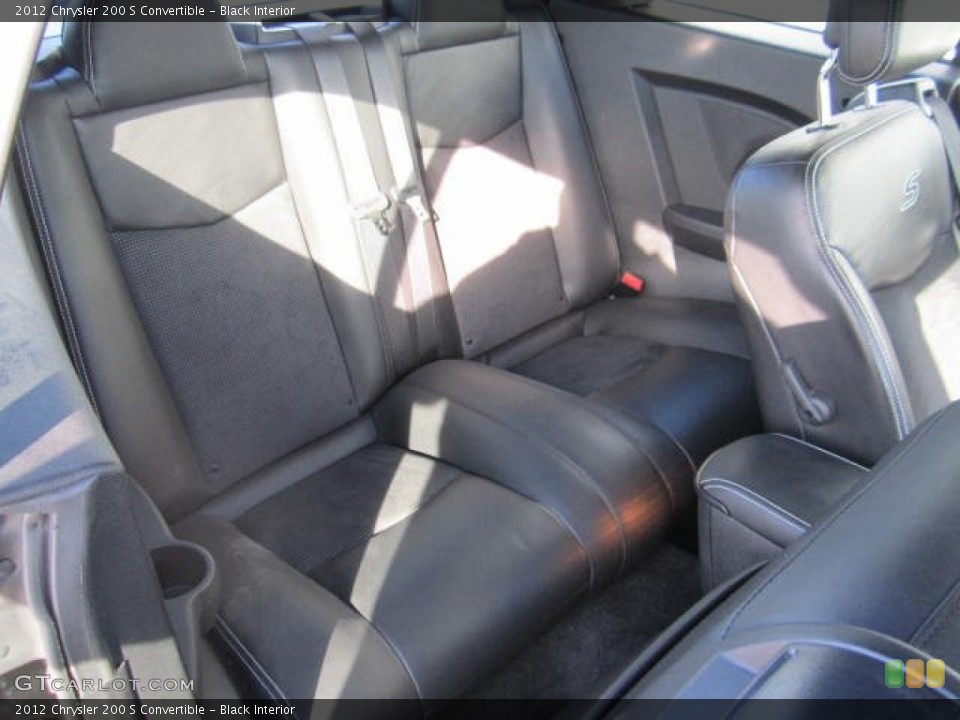 Black Interior Rear Seat for the 2012 Chrysler 200 S Convertible #76213457
