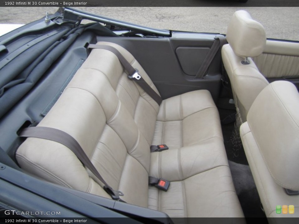 Beige Interior Rear Seat for the 1992 Infiniti M 30 Convertible #76213890