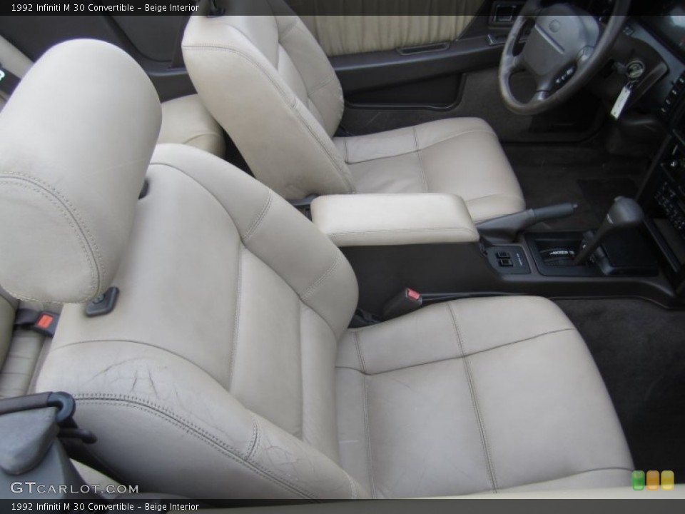 Beige Interior Front Seat for the 1992 Infiniti M 30 Convertible #76213904
