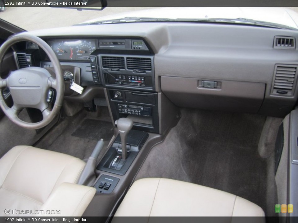 Beige Interior Dashboard for the 1992 Infiniti M 30 Convertible #76213919