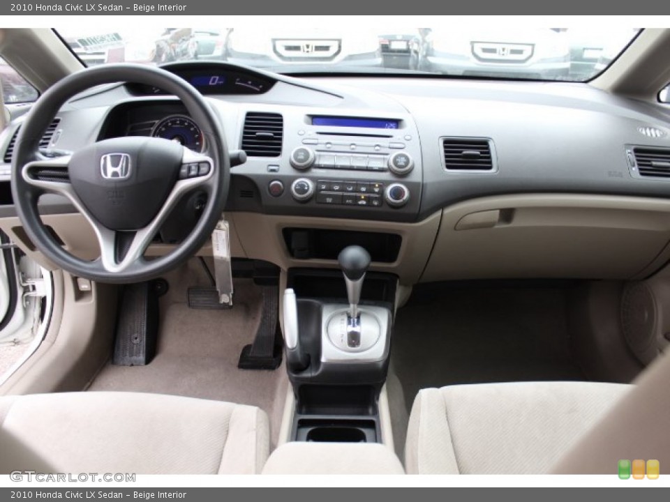 Beige Interior Dashboard for the 2010 Honda Civic LX Sedan #76215014