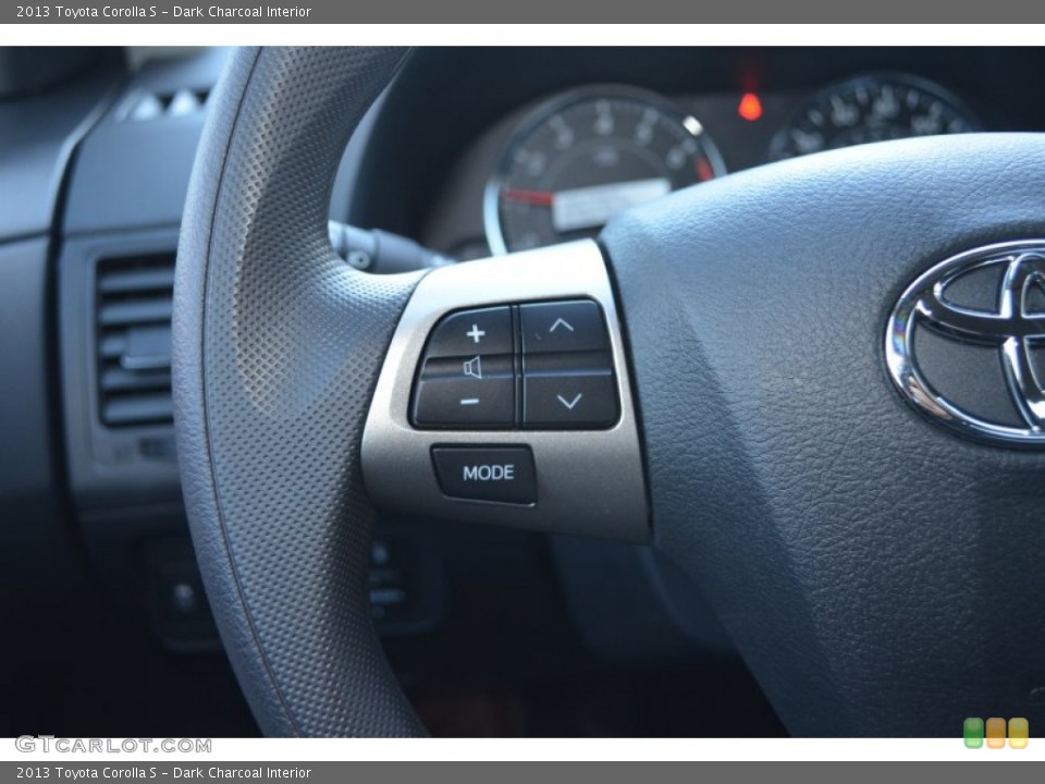 Dark Charcoal Interior Controls for the 2013 Toyota Corolla S #76220089