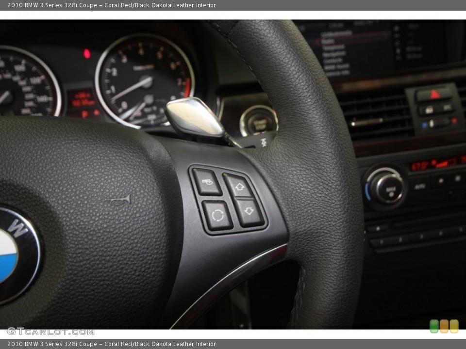 Coral Red/Black Dakota Leather Interior Controls for the 2010 BMW 3 Series 328i Coupe #76220300