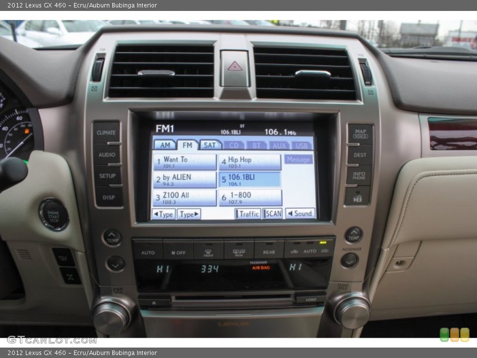 Ecru/Auburn Bubinga Interior Audio System for the 2012 Lexus GX 460 #76222706