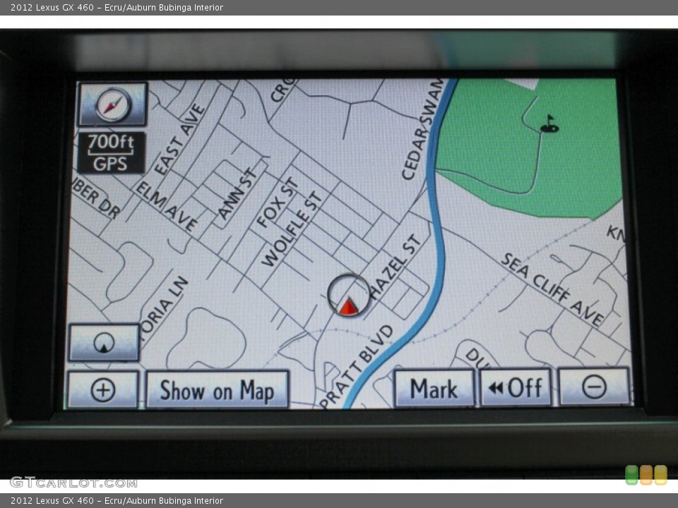 Ecru/Auburn Bubinga Interior Navigation for the 2012 Lexus GX 460 #76222712