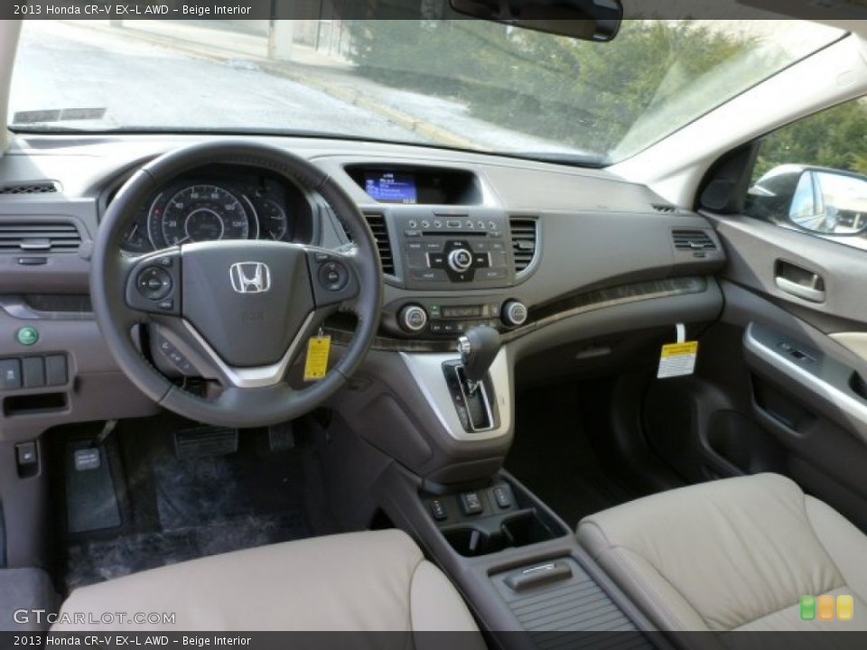 Beige Interior Prime Interior for the 2013 Honda CR-V EX-L AWD #76226033