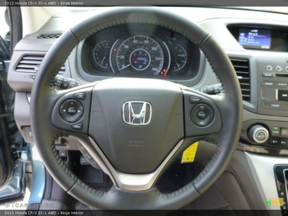 Beige Interior Steering Wheel for the 2013 Honda CR-V EX-L AWD #76226131