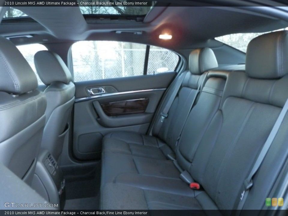 Charcoal Black/Fine Line Ebony Interior Rear Seat for the 2010 Lincoln MKS AWD Ultimate Package #76226182