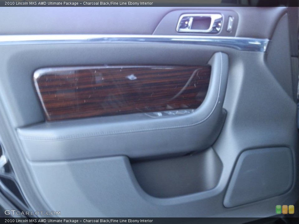 Charcoal Black/Fine Line Ebony Interior Door Panel for the 2010 Lincoln MKS AWD Ultimate Package #76226228