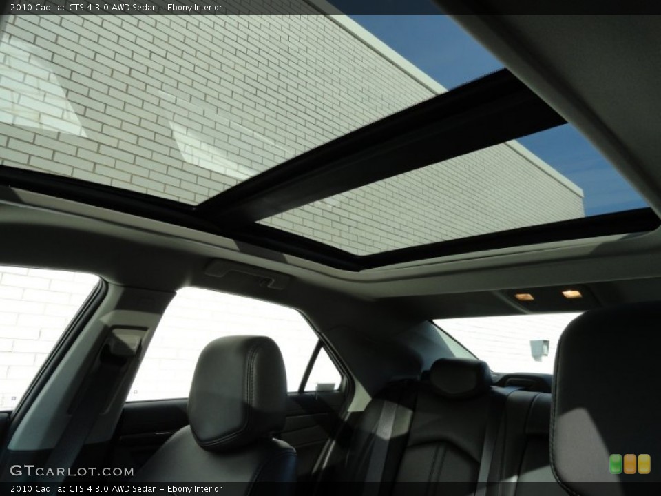 Ebony Interior Sunroof for the 2010 Cadillac CTS 4 3.0 AWD Sedan #76228109