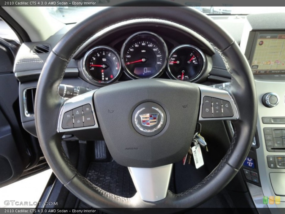 Ebony Interior Steering Wheel for the 2010 Cadillac CTS 4 3.0 AWD Sedan #76228160