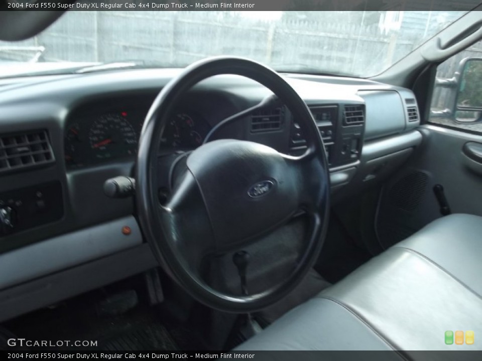 Medium Flint Interior Dashboard for the 2004 Ford F550 Super Duty XL Regular Cab 4x4 Dump Truck #76228559