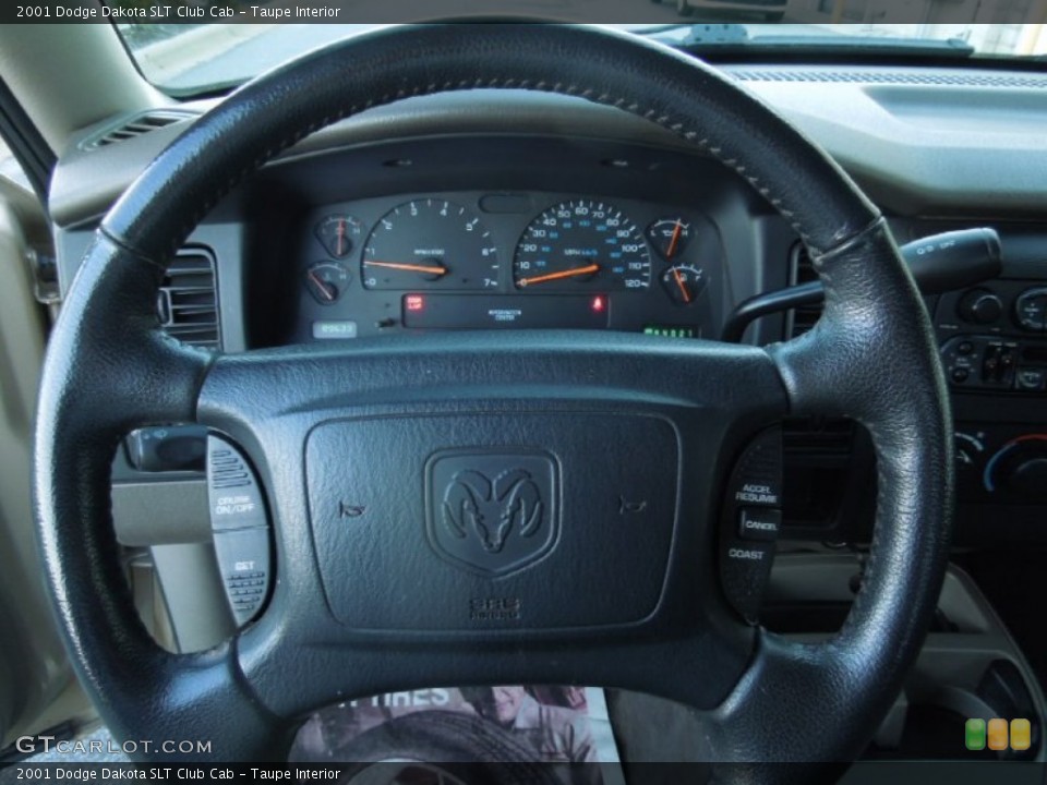 Taupe Interior Steering Wheel for the 2001 Dodge Dakota SLT Club Cab #76228703