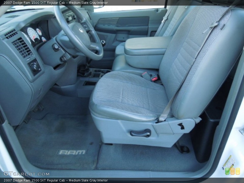 Medium Slate Gray Interior Front Seat for the 2007 Dodge Ram 1500 SXT Regular Cab #76229429