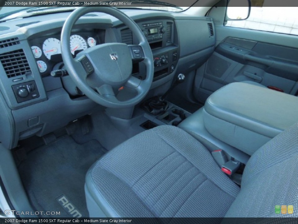 Medium Slate Gray Interior Prime Interior for the 2007 Dodge Ram 1500 SXT Regular Cab #76229733