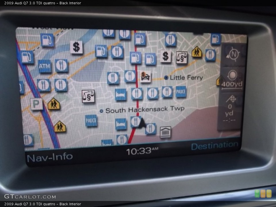 Black Interior Navigation for the 2009 Audi Q7 3.0 TDI quattro #76229906