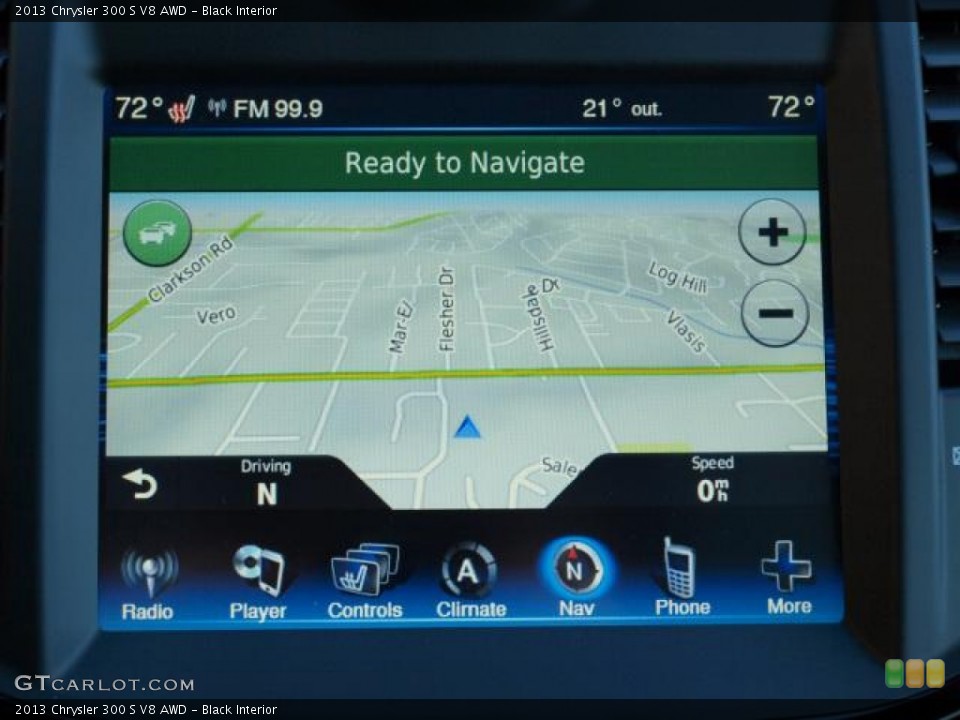 Black Interior Navigation for the 2013 Chrysler 300 S V8 AWD #76231487