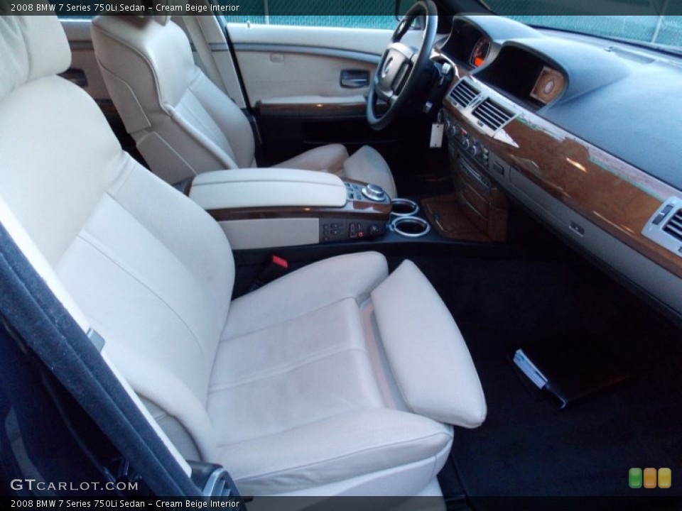 Cream Beige Interior Photo for the 2008 BMW 7 Series 750Li Sedan #76232852