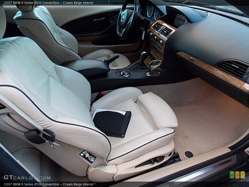 Cream Beige Interior Photo for the 2007 BMW 6 Series 650i Convertible #76233248